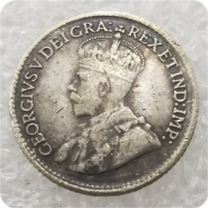 Réplica de Moneda Canadiense de 5 Centavos de Plata de 1912, Rey Jorge, Canadá, 5 Centavos, Monedas de Colección Vintage - Product Image 6
