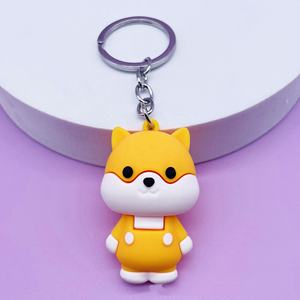 عرض رائع على TikTok سلسلة مفاتيح من القطيفة المطاطية الناعمة 3D سلسلة مفاتيح من القطيفة Shiba Inu للكلاب - Product Image 5
