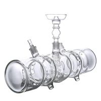 Chicha de table en verre transparente MP5X édition Noël, moderne et luxueuse, jetable, populaire, avec accessoires, emballée aux États-Unis