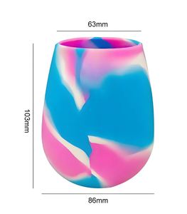 Verres à vin incassables en silicone en forme d'œuf, sans pied, avec logo personnalisé, réutilisables pour les fêtes, le camping, les plages et les bateaux - Product Image 2