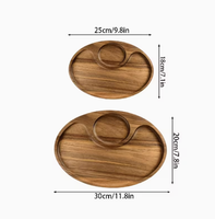 Planche à découper ronde en bois, plateau à collation, plateau à pizza, emballage combiné en stock pour bar à petit-déjeuner, décoration de cuisine à domicile