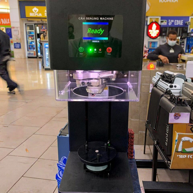 China Automatic Bubble Tea Can Sealing Machine Non-Rotating Can Seamer for Soda Tin Manual Driven New Product for Beverage