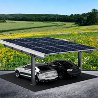 Système de montage de carport solaire en acier profilé en H économique pour installation extérieure de bornes de recharge solaires commerciales