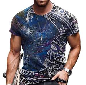 Camiseta informal holgada de manga corta para hombre, estilo europeo y americano, venta al por mayor - Product Image 5