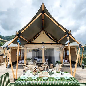 Venta caliente de lujo Resort Hotel Safari tienda con baño al aire libre Camping Glamping Tienda De hecho de tela Oxford - Product Image 6