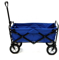 Chariot utilitaire pliant extérieur en acier robuste chariot de jardin pour le stockage des achats et les outils pris en charge par l'OEM