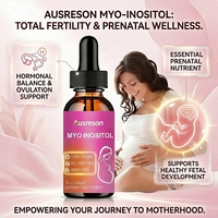 Complément de fertilité liquide OEM Myo-inositol et D-Chiro, Vitamine pour le soutien féminin, Vente en gros, Gouttes de folate et multivitamines à l'inositol