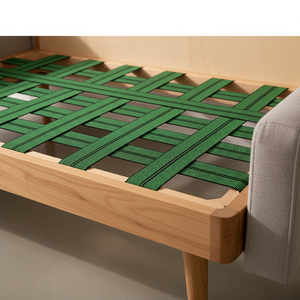 Huiteng Sangle élastique en caoutchouc et polyester de haute qualité, écologique, pour rembourrage et trampoline, 31-32G/<span class=keywords><strong>M</strong></span>, largeur 4.8-5.0, 50m/rouleau - Product Image 1