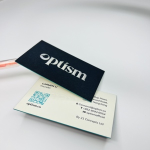 Nhà Máy Giá Tùy Chỉnh Cá Nhân Biểu Tượng Kích Thước Thiết Kế Dập Nổi Holographic Cạnh In Ấn Pantone Màu Sắc Thẻ Kinh Doanh - Product Image 3