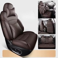 Housses de siège de voiture complètes en cuir Napa de luxe, toutes saisons, pour la rangée complète de 5 sièges, pour Honda CRV XRV Vezel
