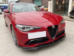 Labbro anteriore in fibra di carbonio per <span class=keywords><strong>Alfa</strong></span> <span class=keywords><strong>Romeo</strong></span> Giulia paraurti anteriore 2021 2016 minigonne laterali Spoiler diffusore - Product Image 4