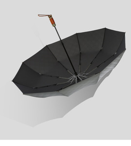 <span class=keywords><strong>Parapluie</strong></span> <span class=keywords><strong>pliant</strong></span> pour <span class=keywords><strong>homme</strong></span> <span class=keywords><strong>haut</strong></span> <span class=keywords><strong>de</strong></span> <span class=keywords><strong>gamme</strong></span> SD avec manche en bois massif et lettrage à dix os coupe-vent automatique <span class=keywords><strong>de</strong></span> publicité commerciale - Product Image 5