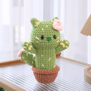 Nuevo Diseño 2026: <span class=keywords><strong>Gato</strong></span> <span class=keywords><strong>de</strong></span> Ganchillo Amigurumi <span class=keywords><strong>de</strong></span> Tela <span class=keywords><strong>de</strong></span> Algodón con <span class=keywords><strong>Ojos</strong></span> <span class=keywords><strong>de</strong></span> Seguridad, Juguetes <span class=keywords><strong>de</strong></span> Animales <span class=keywords><strong>de</strong></span> Ganchillo Hechos <span class=keywords><strong>a</strong></span> Mano, Juguete <span class=keywords><strong>de</strong></span> <span class=keywords><strong>Gato</strong></span> Cactus Tejido y Relleno - Product Image 5
