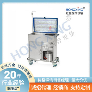 Hong Xing Hx E08 Stainless Steel Emergency Cart 770X410X870 Mm 3 Layers Mobile Medical <b>Trolley</b> For Hospital Use - Product Image 5