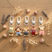 Porte-clés promotionnel en forme d'ours mignon et tendance, pendentif de sac, cadeaux pour couple, vente en gros