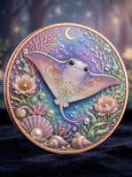 Pièce de monnaie en cuivre pur 999 de 1 oz, série UV colorée avec relief animalier, édition de collection, pièces de monnaie en cuivre en relief 3D