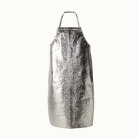 Combinaisons de protection haute température en fibre de verre rayonne aluminisée, enduites de revêtement réfléchissant la chaleur, imperméables et ignifuges, en tissu résistant au feu