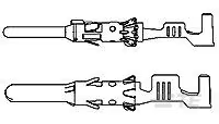 Connecteur rond original TE/Tyco AMP 929968-1, système de bornes à broches, joint pour fil unique (SWS) 929968-1, étain (Sn)