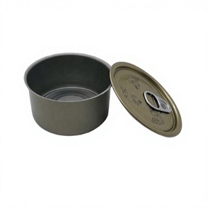 Boîtes en fer blanc de qualité alimentaire en deux parties avec anneau de tirage pour impression offset de logo personnalisable, petits emballages alimentaires pour la vente en gros - Product Image 1