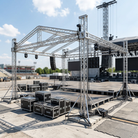 Estructura de Aluminio Cuadrada TFR de 6mx6mx6m con Conexión por Pasador, Certificación TUV, Color Negro/Blanco, Soldada, para Eventos en Interiores/Exteriores