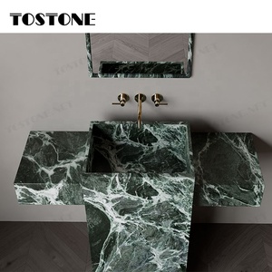 Tostone Natural Verde Alpi mármol pulido superficie independiente baño Vanitytop <span class=keywords><strong>para</strong></span> interiores <span class=keywords><strong>Muebles</strong></span> personalizados de alta calidad - Product Image 4