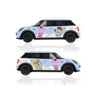 Film Adhésif Vinyle Personnalisé Style Graffiti Dessin Animé pour Covering Automobile, Matériau TPU Anti-rayures, Changement de Couleur, Protection UV pour Voiture - Vente en Gros