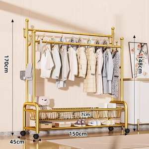 Porte-vêtements sur roulettes renforcé et épaissi, robuste et peu coûteux - Product Image 1