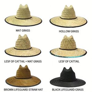 Chapeau de paille naturel unisexe 2026 à large bord avec logo personnalisé pour hommes et femmes, protection solaire, idéal pour la plage, la natation, le surf et la pêche - Product Image 5