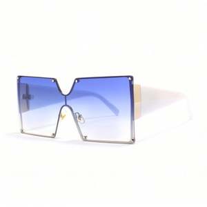 Lunettes de soleil tendance vintage à grande monture, verres carrés monobloc UV400 pour femmes, vente chaude - Product Image 5