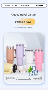 Vaso Térmico Ice <span class=keywords><strong>Bully</strong></span> de 40 oz con Asa y Pajita para Auto, Acero Inoxidable 304, Conservación de Calor al Vacío, Antigoteo, Portátil, para Café Frío, Oficina - Product Image 3