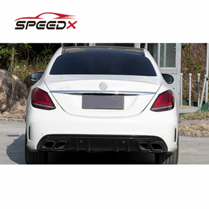 Pour <span class=keywords><strong>Mercedes</strong></span> W205 <span class=keywords><strong>classe</strong></span> <span class=keywords><strong>C</strong></span> mise à niveau nouveau C63 <span class=keywords><strong>AMG</strong></span> BodyKit pare-chocs avant arrière calandre becquet jupe latérale capot garde-boue - Product Image 4