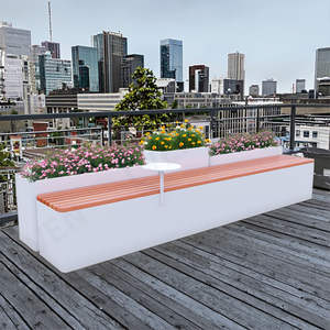 Meubles de patio modernes et élégants Jardinières pour arbres Pot de fleurs <span class=keywords><strong>avec</strong></span> ensemble de bancs de jardin confortables Utilisation <span class=keywords><strong>en</strong></span> extérieur et <span class=keywords><strong>en</strong></span> intérieur - Product Image 6