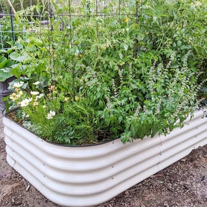 Kit de jardinière surélevée modulaire en métal ondulé de 17 pouces de hauteur (3,5 pi x 6,5 pi) <span class=keywords><strong>pour</strong></span> extérieur, en Aluzinc galvanisé, 195*105*43 cm - Product Image 6