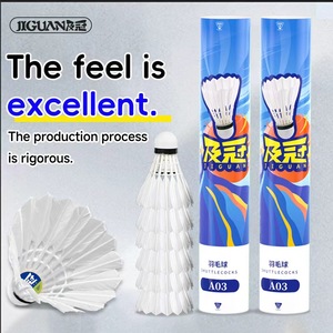 A03-3 воланы для бадминтона-легкая пробковая головка, прямое перо, высокая прочность, сильная защита от ударов, профессиональный - Product Image 4