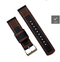 Jettda Factory vend en gros des bracelets de montre en nylon à logo personnalisé, à libération rapide, 18 mm-24 mm, double couche.