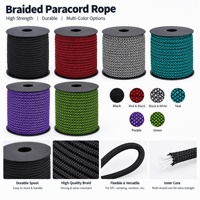 Tali Paracord 550 Tipe III 7 Untai Pola Berlian 4mm Tali Parasut Nilon untuk Bertahan Hidup, Berkemah, Mendaki Gunung, Gelang Luar Ruangan, Tali Gantungan, DIY