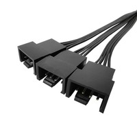 Câble d'extension de ventilateur de refroidissement pour carte mère 1 à 3 voies, connecteur PWM 4 broches, câble de ventilateur d'ordinateur 4p, un point trois HUB