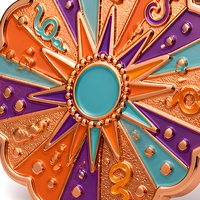 Médaille personnalisée en alliage de zinc émaillé en relief, souvenir de fête de carnaval, récompense avec logo personnalisé