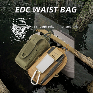 กระเป๋าคาดเอวแบบยุทธวิธี Molle EDC สำหรับใส่โทรศัพท์มือถือ กันน้ำ ทำจากไนลอน ลายงู ปิดด้วยซิปและตัวล็อค เหมาะสำหรับกิจกรรมกลางแจ้ง - Product Image 2