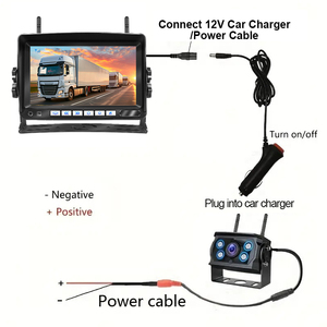 Sistema Inalámbrico de Visión Trasera de 7 Pulgadas con Grabación de Video para Camiones, Sistema de Seguridad Inalámbrico Wireless-7-x36 - Product Image 6
