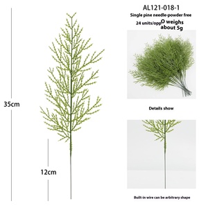 Ramas de pino artificiales Plantas verdes artificiales Hojas de pino Agujas de pino Navidad DIY Guirnalda de mimbre Decoración artesanal - Product Image 2