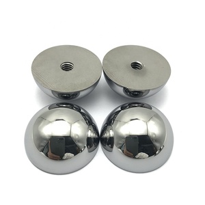 Demi-bille en carbure de tungstène sur mesure de haute précision avec filetage interne, noyau de valve en carbure cémenté pour vannes industrielles - Product Image 1