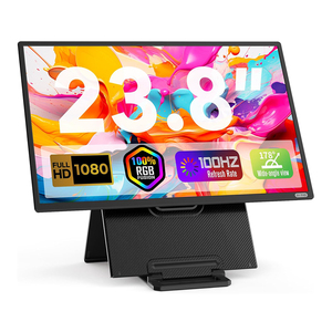 Draagbare <span class=keywords><strong>Monitor</strong></span> 23.8 "100Hz Type C Voor Zakelijk Werk Gaming 1080P Ips Laptop Scherm Extender Plug-And-Play Voor Mac Windows - Product Image 1