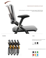 Chaises pliantes pour réunions d'affaires et négociations avec tablettes d'écriture, chaises de formation avec tablettes d'écriture, chaises pliantes en tissu maillé