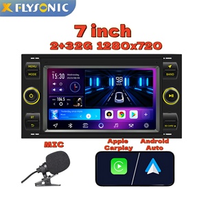 Autoradio multimédia Android Flysonic FYDZ 7 pouces pour Ford <span class=keywords><strong>Transit</strong></span> 2 Din, CarPlay sans fil, Android Auto, DSP, BT, lecteur DVD de voiture - Product Image 1