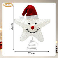 Décorations lumineuses pour sapin de Noël en fil de fer LED YACHEN, étoile, décorations pour sapin de Noël, ornements pour la maison, fête de Noël, décoration intérieure