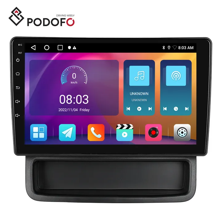 Podofo Rádio Do Carro Android 10 Polegada 2 Din Carplay Android Auto GPS RDS Para Renault Traffic 2010-2014/ Opel Vivaro/Nissan Primastar