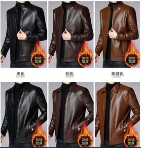 เสื้อแจ็คเก็ตหนัง PU ผู้ชาย สไตล์ลำลอง สำหรับฤดูใบไม้ผลิและฤดูใบไม้ร่วง ไซส์ <span class=keywords><strong>M</strong></span>-3XL แฟชั่นทันสมัย เหมาะสำหรับผู้ใหญ่ วัยกลางคน และผู้สูงอายุ - Product Image 6