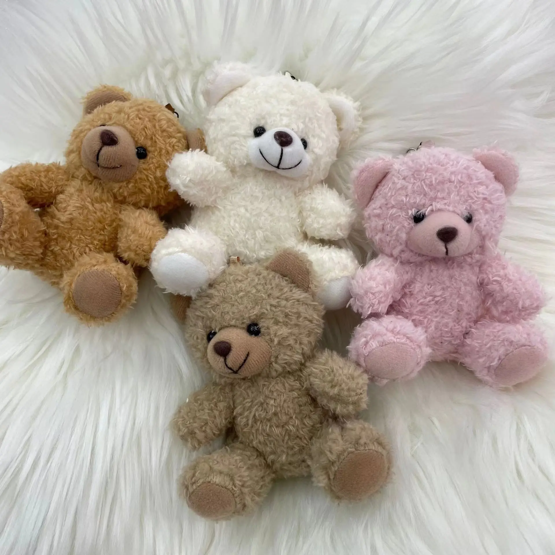 Großhandel Kleine Teddybären Schlüssel bund Plüschtiere Benutzer definierte Bär Plüschtiere Kuscheltier Mini Plüsch Spielzeug Schlüssel bund Bären