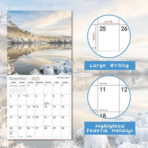<span class=keywords><strong>Calendario</strong></span> de pared mensual de paisaje del mundo, 14 páginas, <span class=keywords><strong>calendario</strong></span> de impresión, decoración de belleza para el hogar y la Oficina, 2023 - Product Image 3